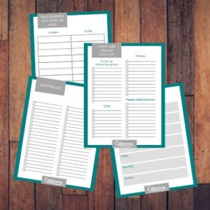 Worksheets on wood background