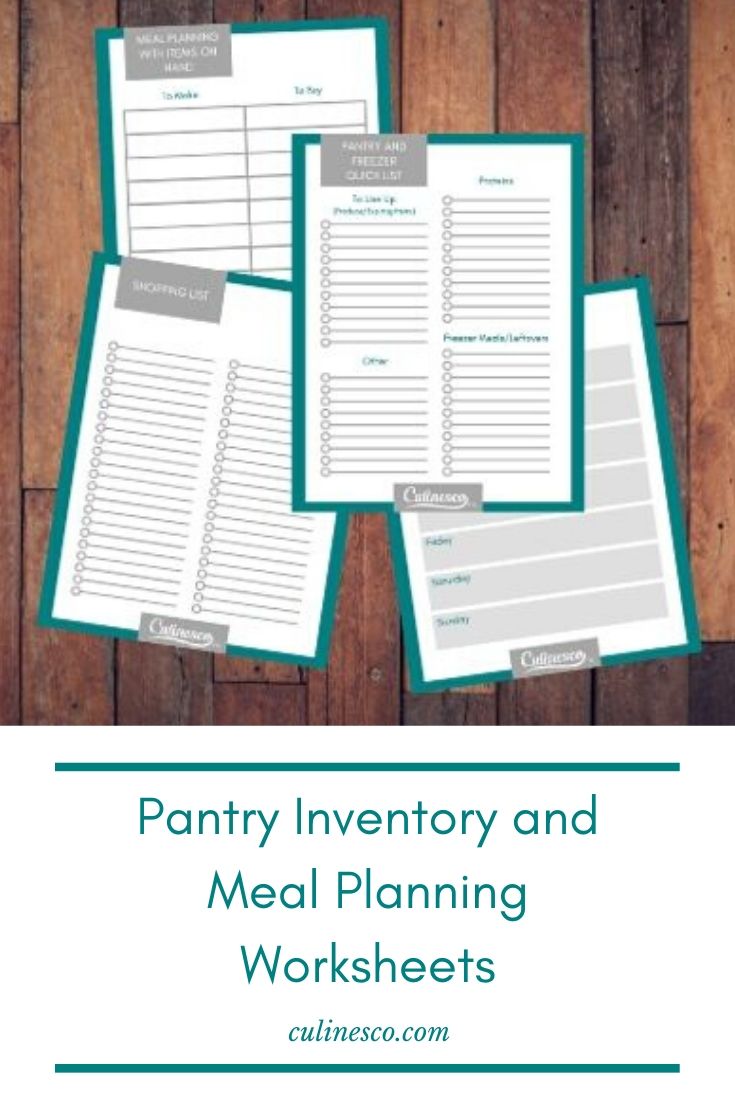 These FREE meal planning worksheets will help you take an inventory of your pantry and put together a meal plan with what you have on hand!