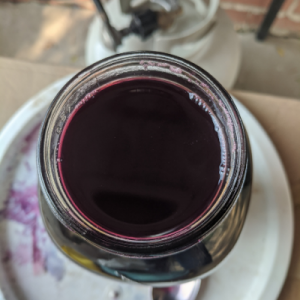 Concord Grape Juice In a Mason Jar